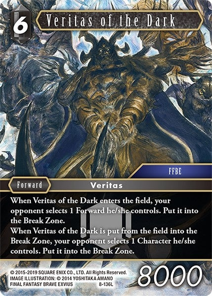Image for Veritas of the Dark (Opus VIII) (8-136L) - Final Fantasy TCG