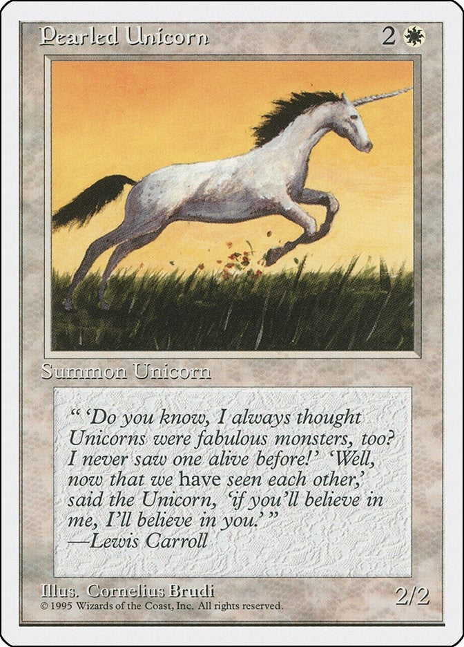 Image for Pearled Unicorn (Fourth Edition) - Magic: The Gathering
