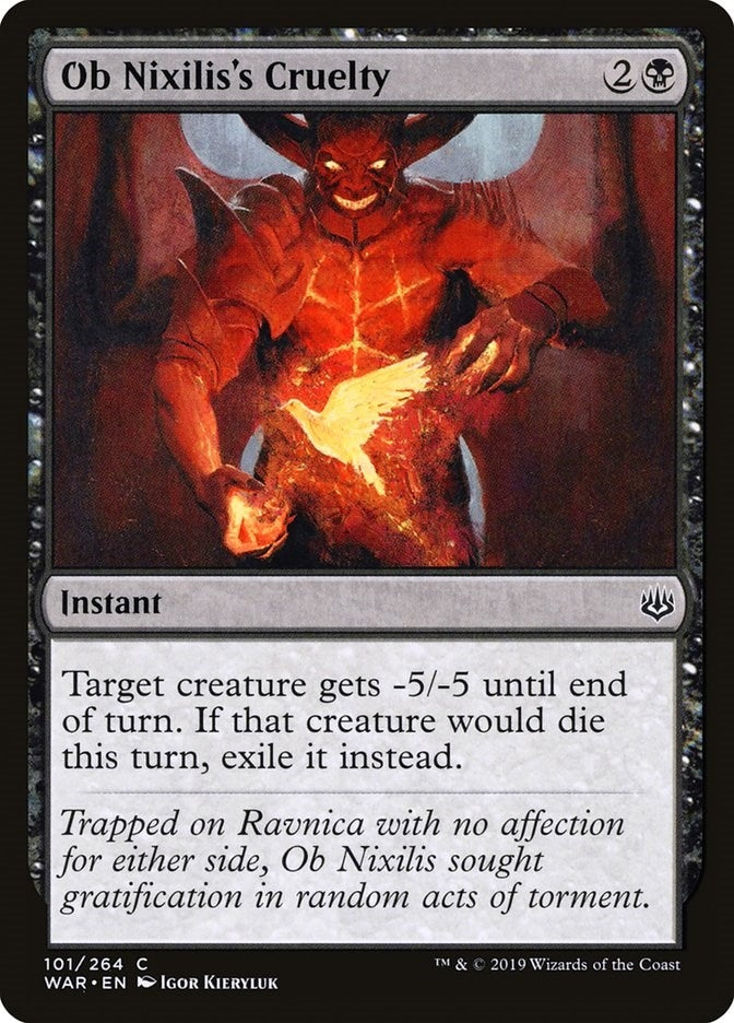 Image for Ob Nixilis's Cruelty (War of the Spark) (101) - Magic: The Gathering