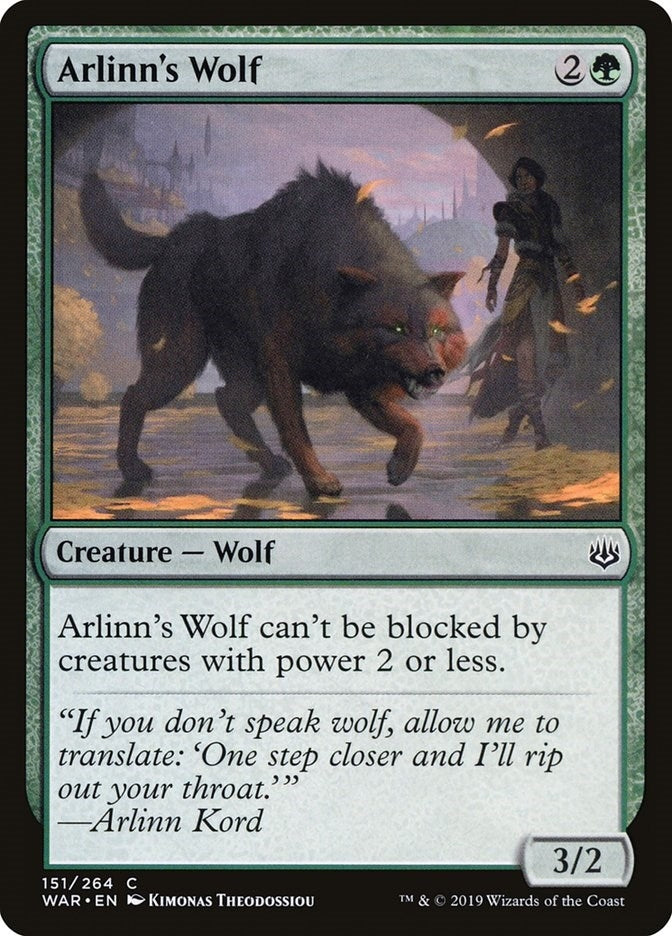 Image for Arlinn's Wolf (War of the Spark) (151) - Magic: The Gathering