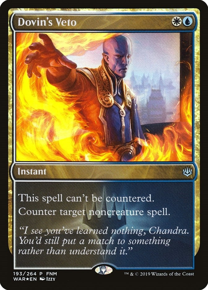 Image for Dovin's Veto (FNM Promos) (193) - Magic: The Gathering