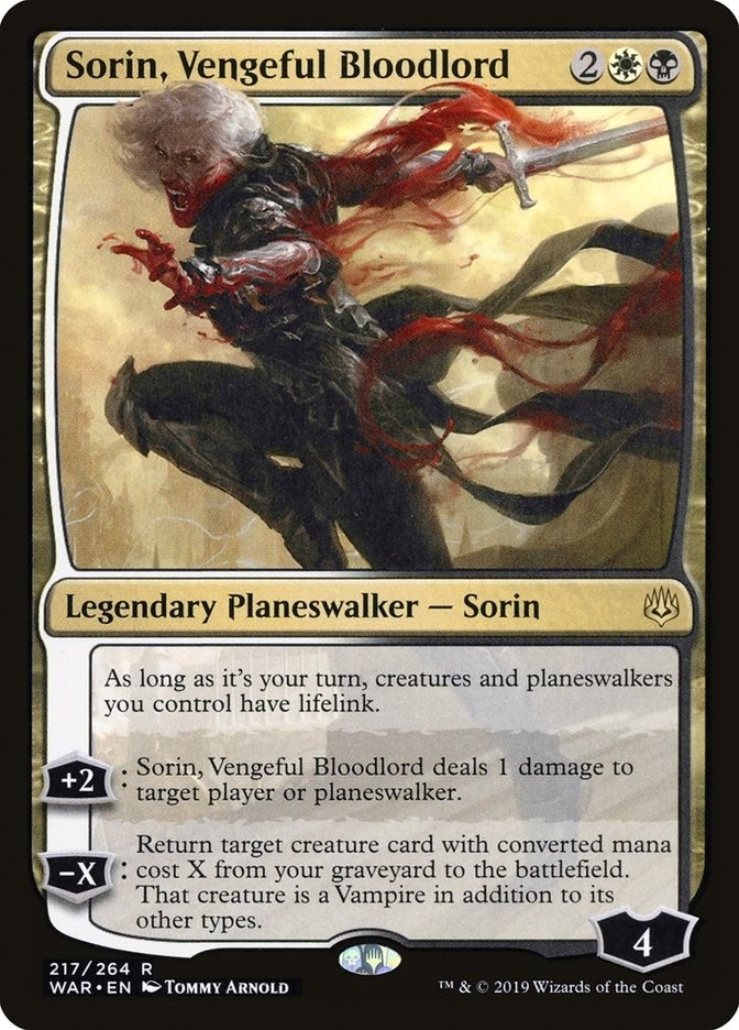 Image for Sorin, Vengeful Bloodlord (War of the Spark) (217) - Magic: The Gathering