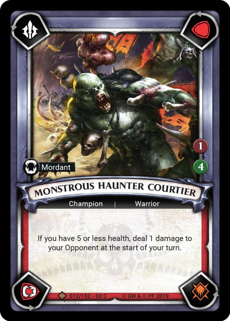 Monstrous Haunter Courtier Unclaimed (012) [WHAOSSA] - Warhammer Age of Sigmar Champions TCG Single