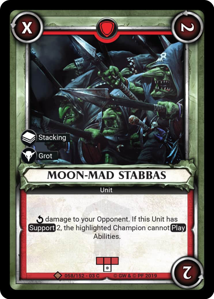 Moon Mad Stabbas Unclaimed (058) [WHAOSSA] - Warhammer Age of Sigmar Champions TCG Single