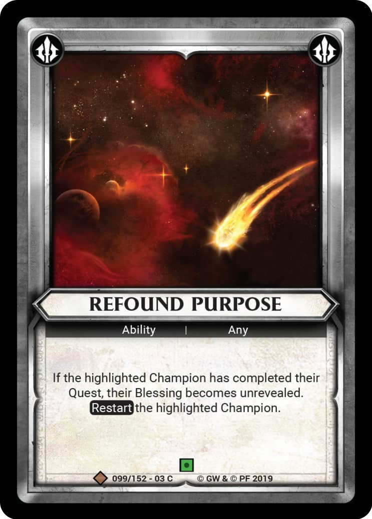 Refound Purpose Unclaimed (099) [WHAOSSA] - Warhammer Age of Sigmar Champions TCG Single