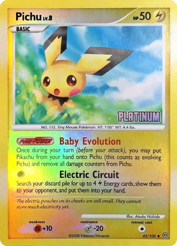 Image for Pichu - 45/106 [Platinum] (Burger King Promos) (045/100) - Pokemon