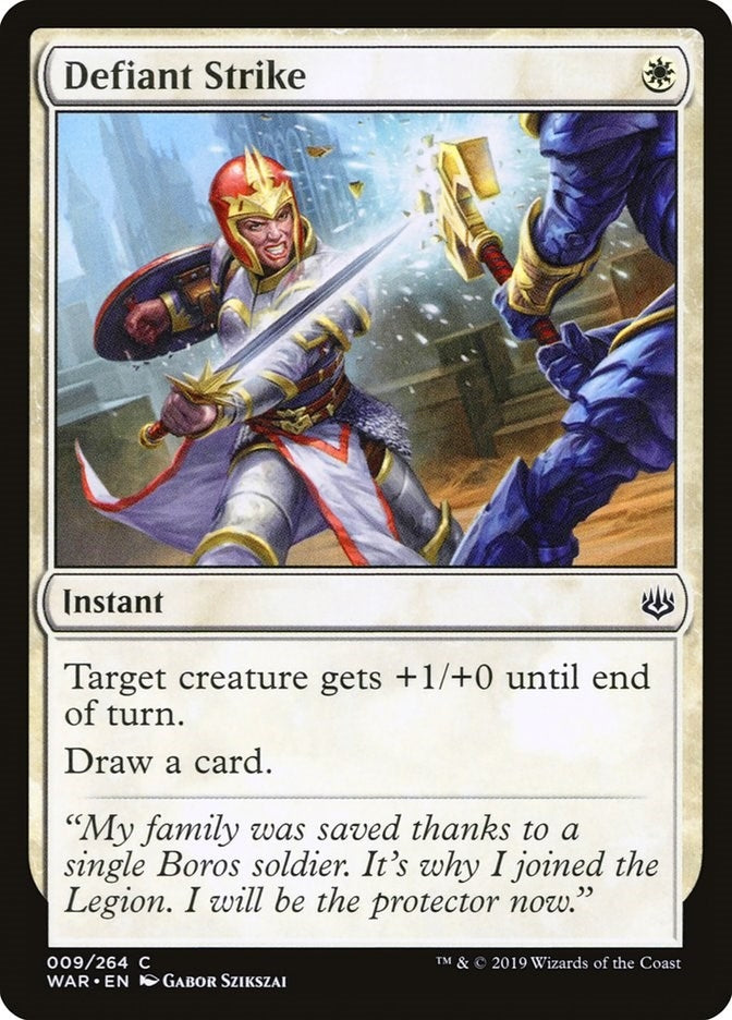 Image for Defiant Strike (War of the Spark) (9) - Magic: The Gathering