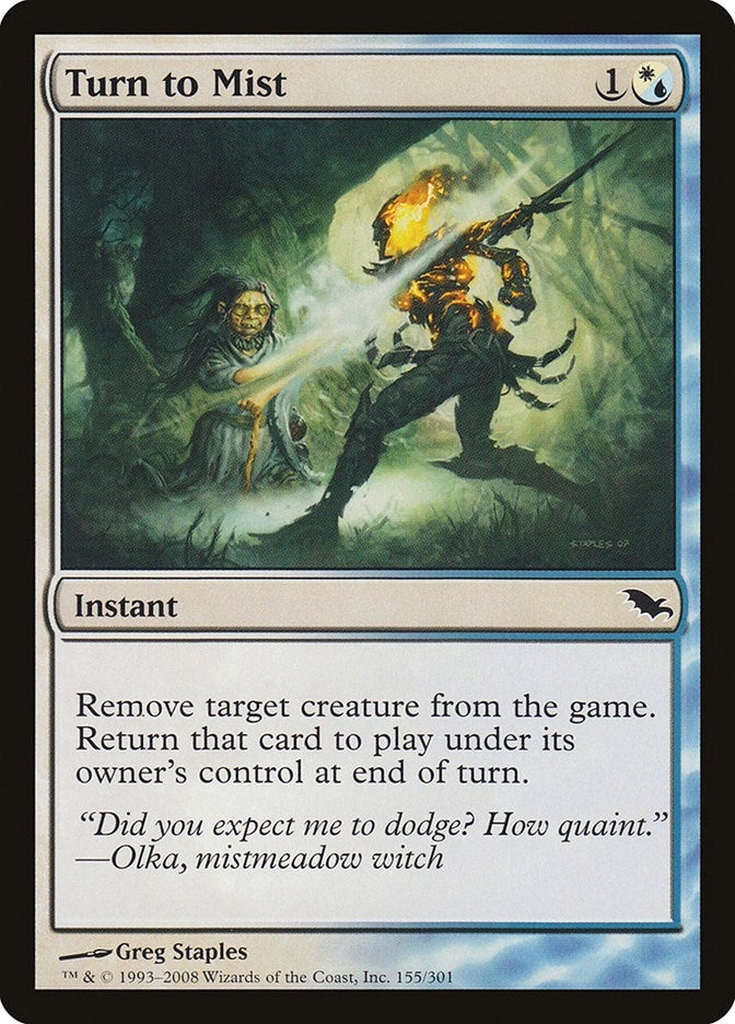 Image for Turn to Mist (Shadowmoor) (155) - Magic: The Gathering