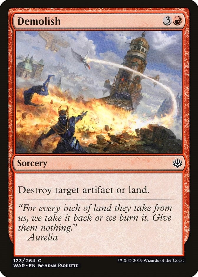 Image for Demolish (War of the Spark) (123) - Magic: The Gathering