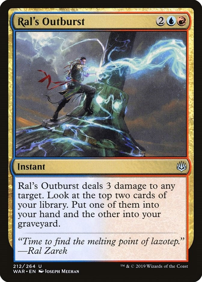 Image for Ral's Outburst (War of the Spark) (212) - Magic: The Gathering