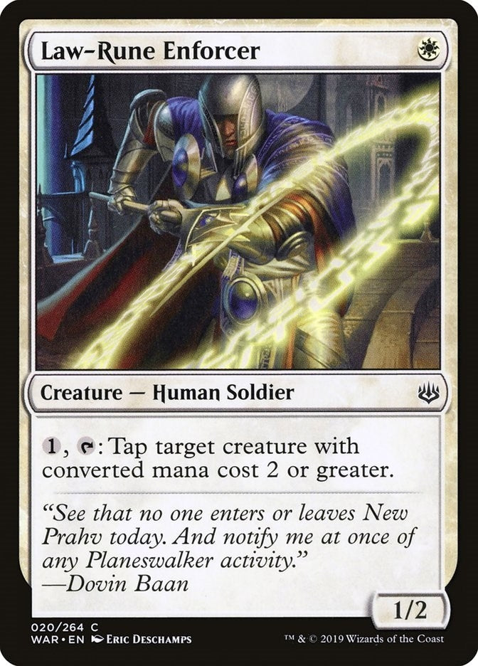 Image for Law-Rune Enforcer (War of the Spark) (20) - Magic: The Gathering