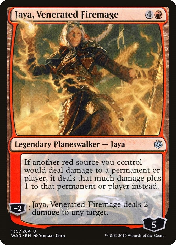 Image for Jaya, Venerated Firemage (War of the Spark) (135) - Magic: The Gathering