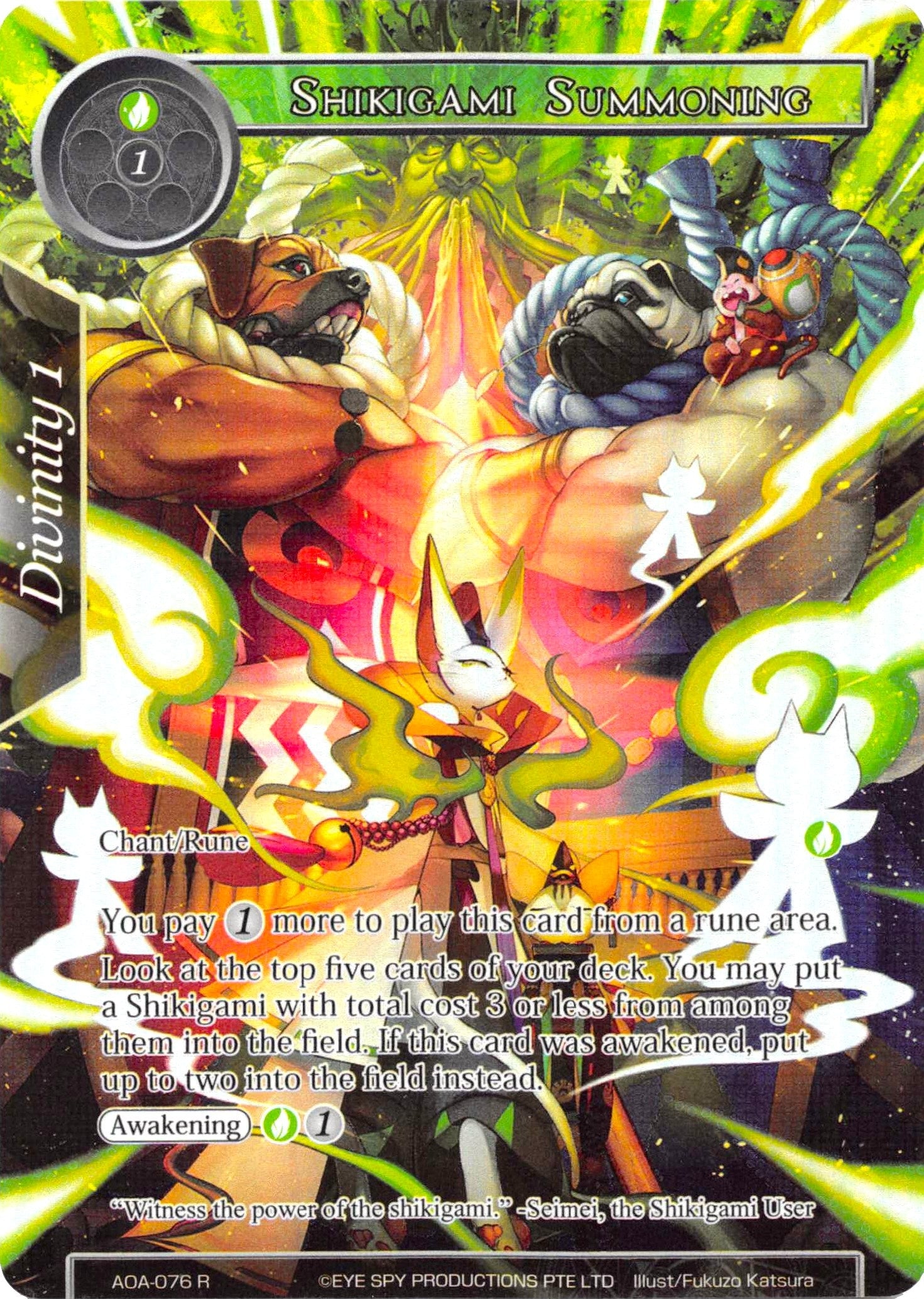 Image for Shikigami Summoning (Full Art) (Awakening of the Ancients) (AOA-076) - Force of Will