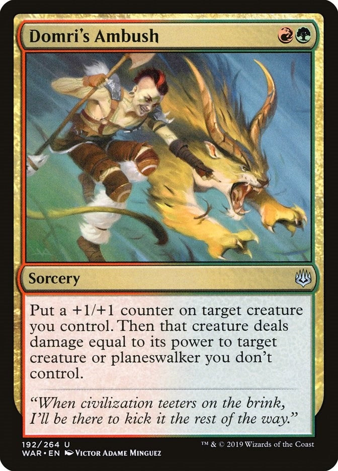 Image for Domri's Ambush (War of the Spark) (192) - Magic: The Gathering