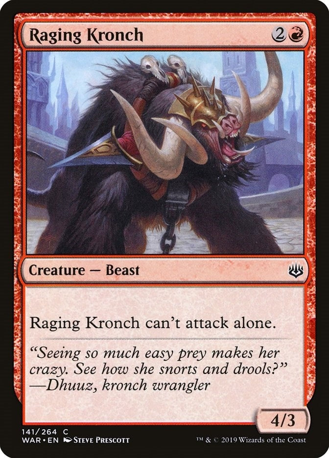 Image for Raging Kronch (War of the Spark) (141) - Magic: The Gathering
