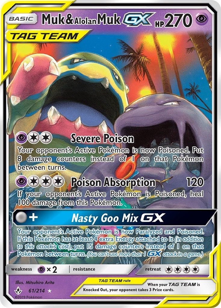 Image for Muk & Alolan Muk GX (SM - Unbroken Bonds) (61/214) - Pokemon