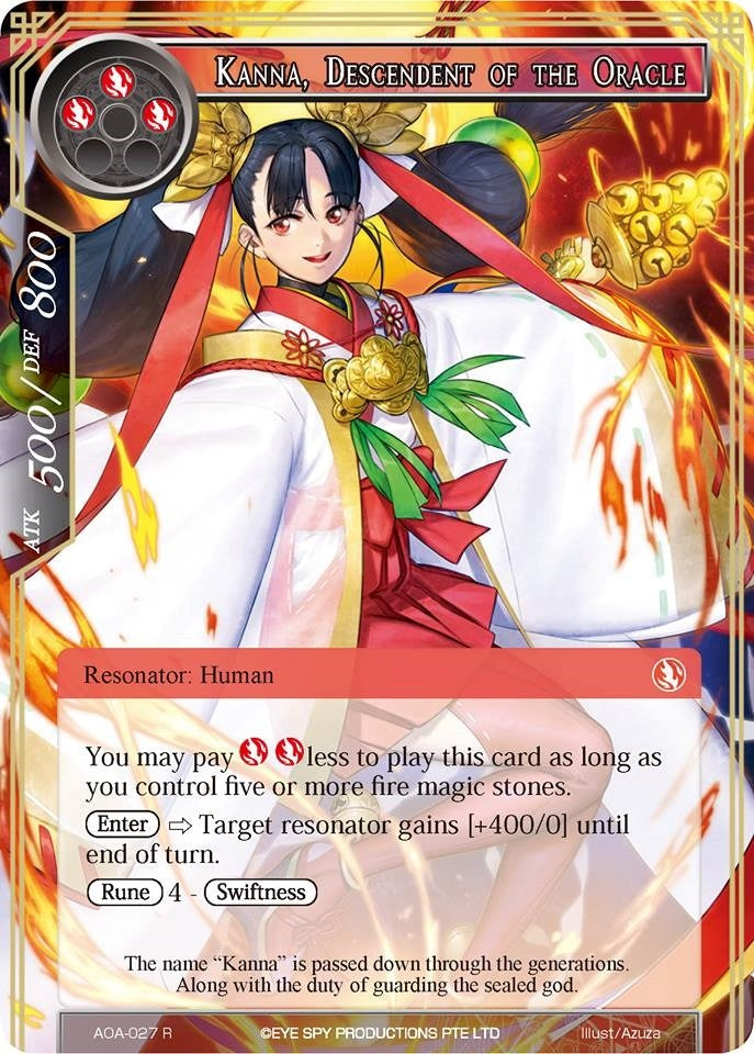 Image for Kanna, Descendent of the Oracle (Awakening of the Ancients) (AOA-027) - Force of Will