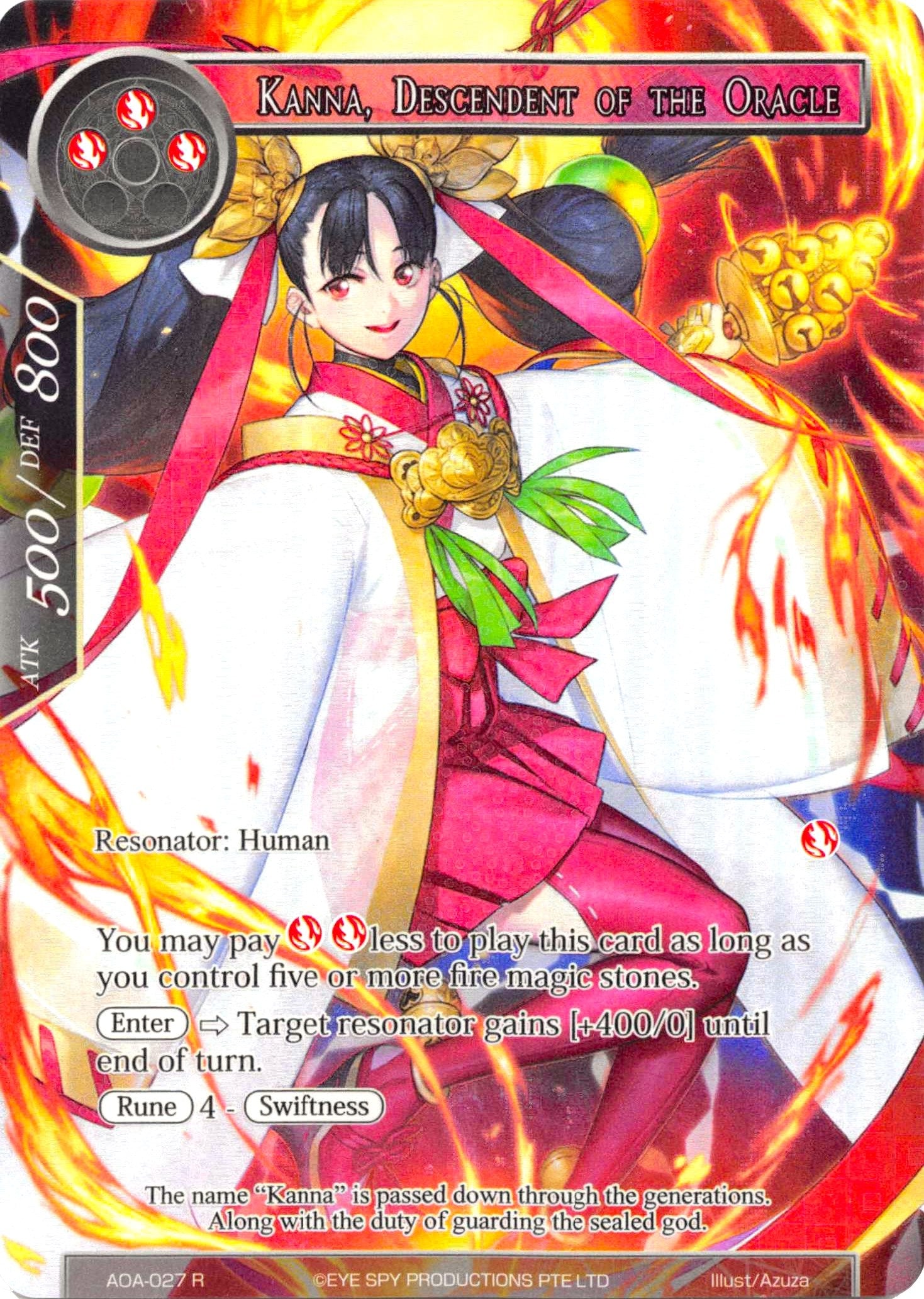 Image for Kanna, Descendent of the Oracle (Full Art) (Awakening of the Ancients) (AOA-027) - Force of Will