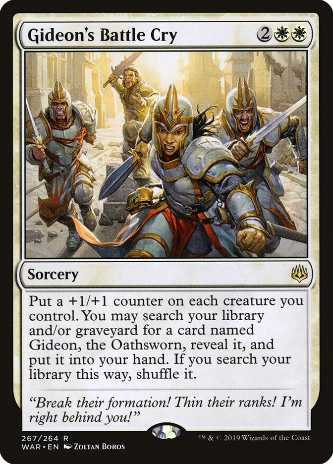 Image for Gideon's Battle Cry (War of the Spark) (267) - Magic: The Gathering