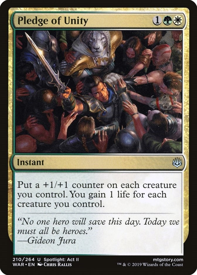 Image for Pledge of Unity (War of the Spark) (210) - Magic: The Gathering