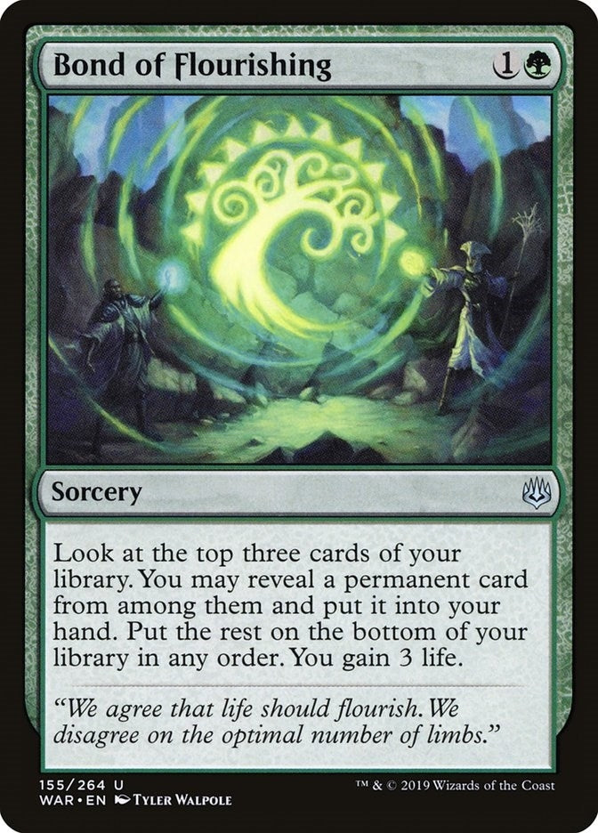Image for Bond of Flourishing (War of the Spark) (155) - Magic: The Gathering
