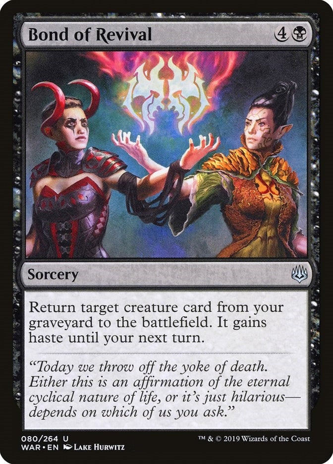 Image for Bond of Revival (War of the Spark) (80) - Magic: The Gathering