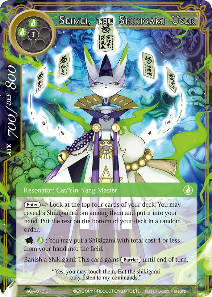 Image for Seimei, the Shikigami User (Awakening of the Ancients) (AOA-075) - Force of Will