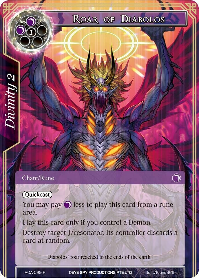 Image for Roar of Diabolos (Awakening of the Ancients) (AOA-099) - Force of Will