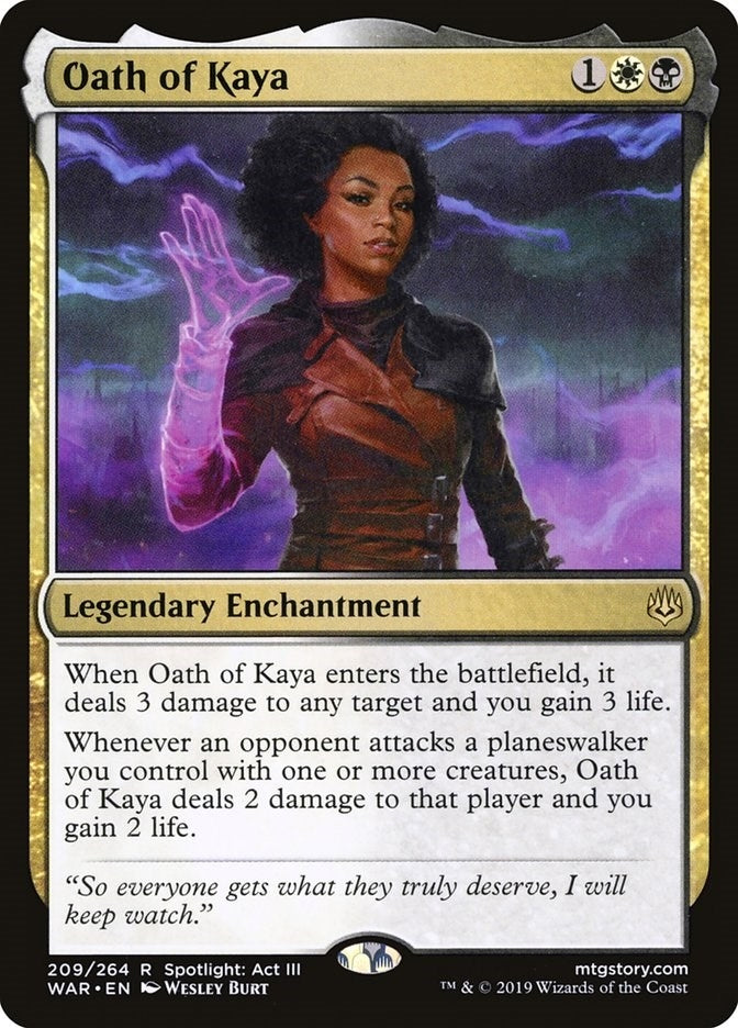Image for Oath of Kaya (War of the Spark) (209) - Magic: The Gathering