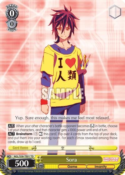 Image for Sora (No Game No Life) (NGL/S58-TE01 TD) - Weiss Schwarz