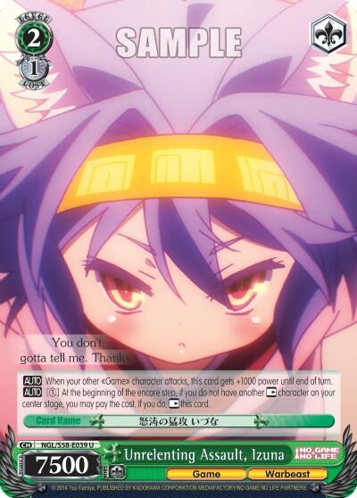 Image for Unrelenting Assault, Izuna (No Game No Life) (NGL/S58-E039 U) - Weiss Schwarz