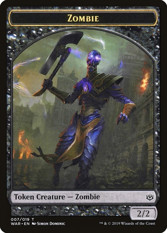 Image for Zombie Token (War of the Spark) (7) - Magic: The Gathering