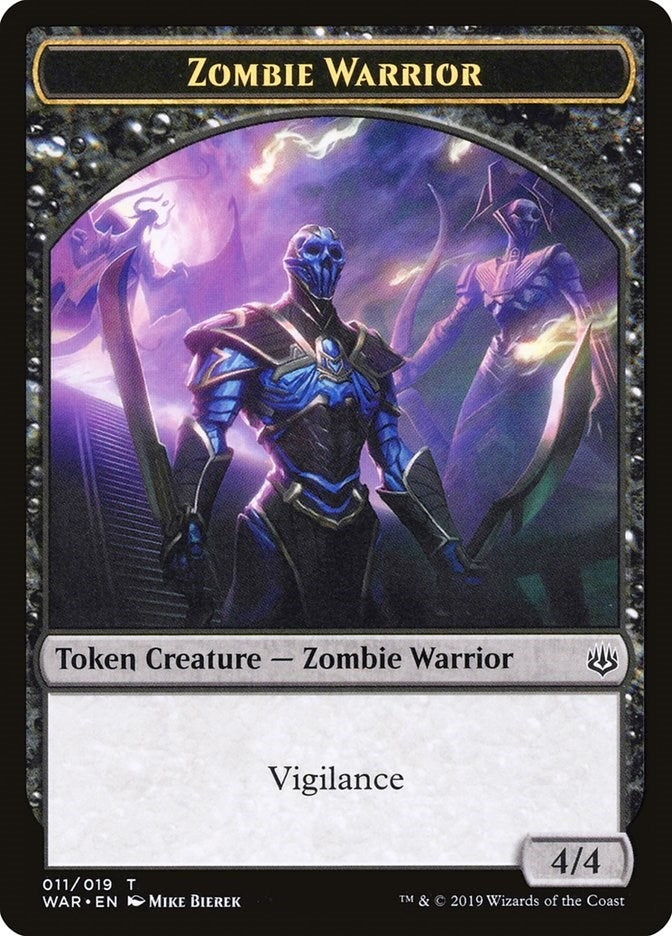 Image for Zombie Warrior Token (War of the Spark) (11) - Magic: The Gathering