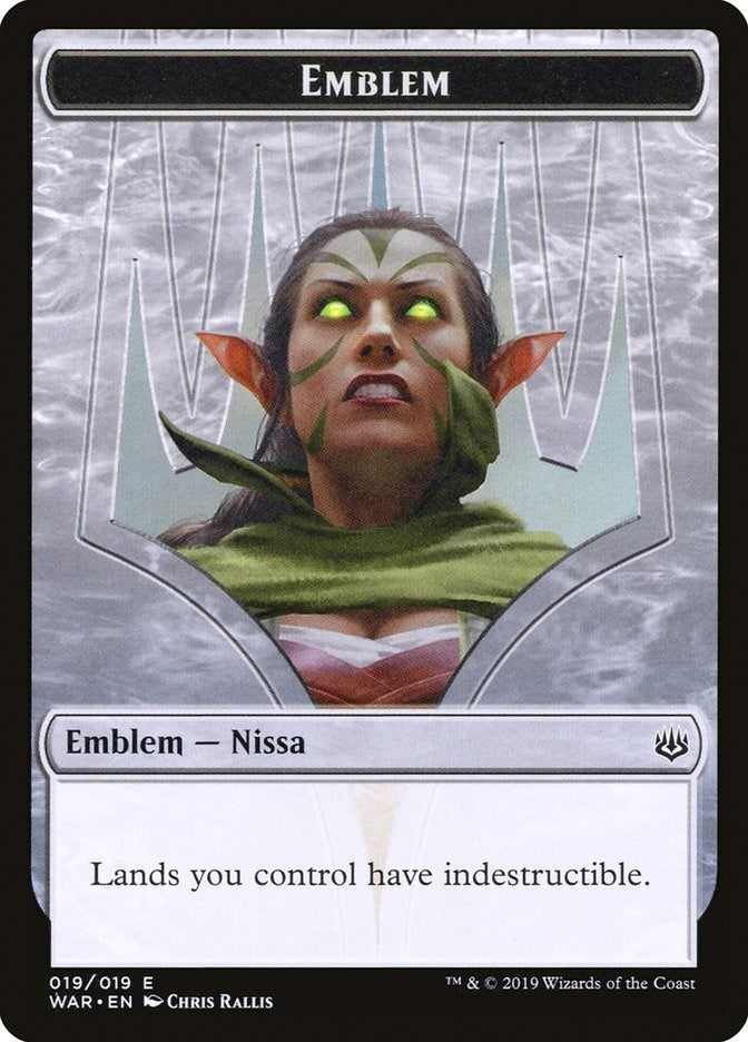 Image for Emblem - Nissa, Who Shakes the World (War of the Spark) (19) - Magic: The Gathering