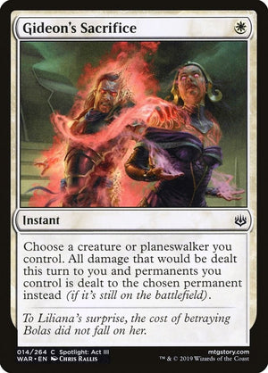 Image for Gideon's Sacrifice (War of the Spark) (14) - Magic: The Gathering