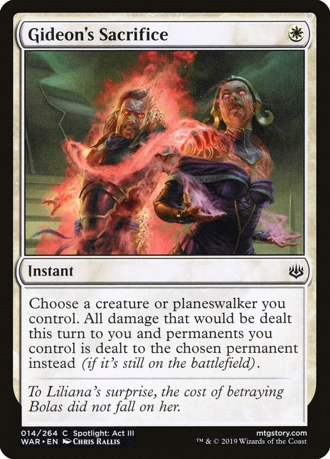 Image for Gideon's Sacrifice (War of the Spark) (14) - Magic: The Gathering