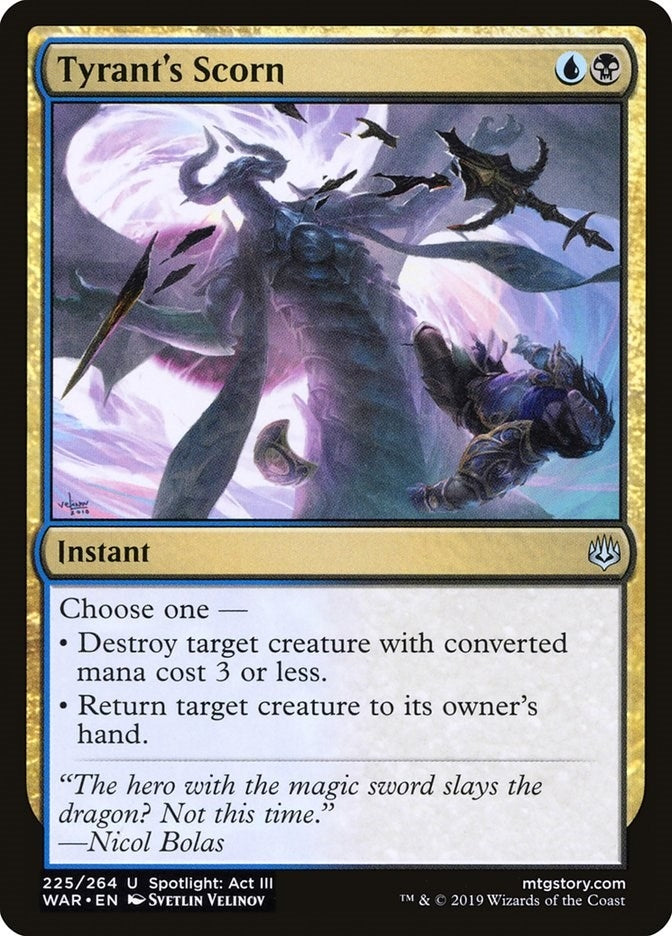 Image for Tyrant's Scorn (War of the Spark) (225) - Magic: The Gathering
