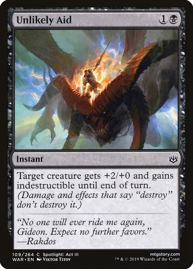 Image for Unlikely Aid (War of the Spark) (109) - Magic: The Gathering