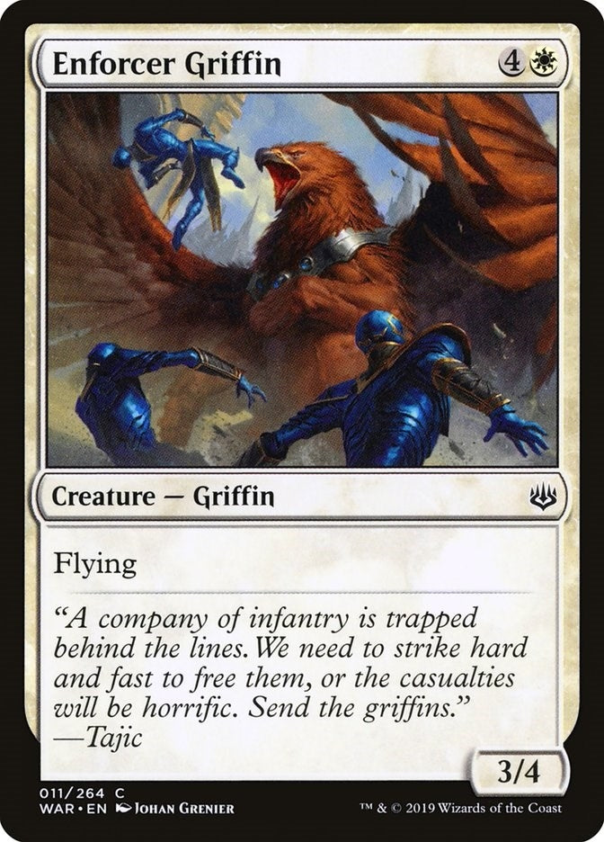 Image for Enforcer Griffin (War of the Spark) (11) - Magic: The Gathering