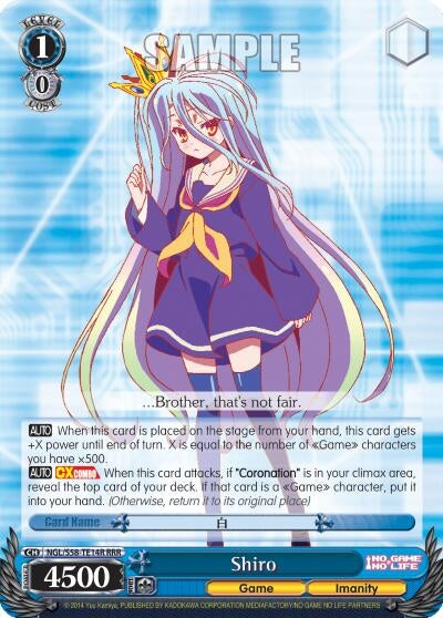Image for Shiro (RRR) (No Game No Life) (NGL/S58-TE14R RRR) - Weiss Schwarz