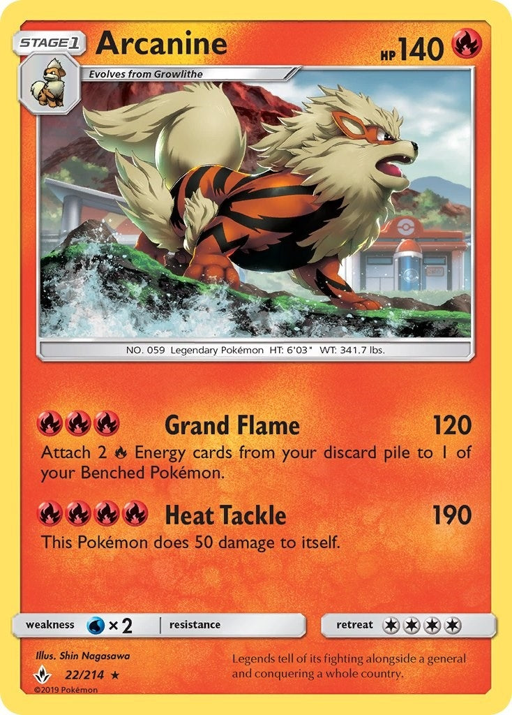 Image for Arcanine (SM - Unbroken Bonds) (22/214) - Pokemon
