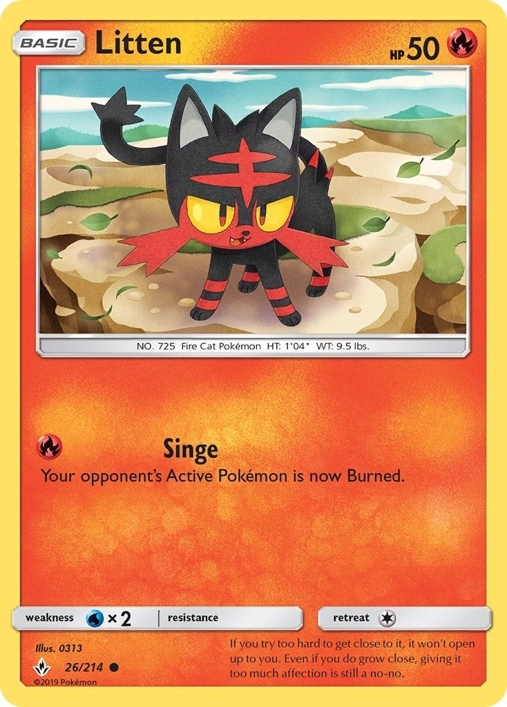 Image for Litten (26) (SM - Unbroken Bonds) (26/214) - Pokemon