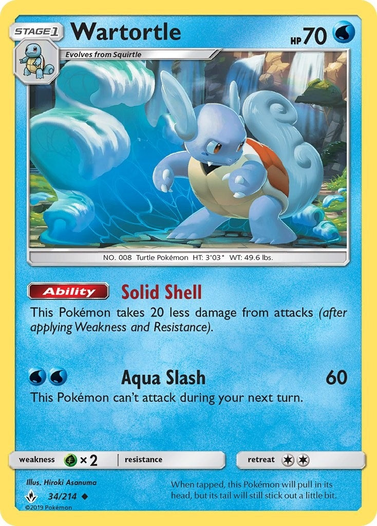 Image for Wartortle (SM - Unbroken Bonds) (34/214) - Pokemon