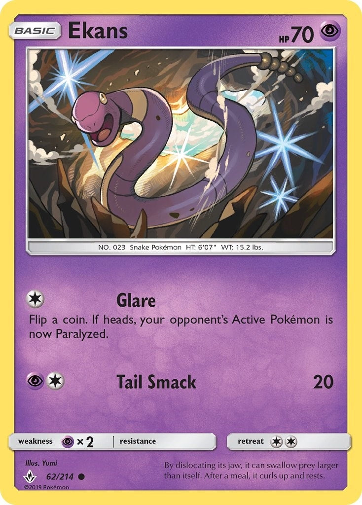 Image for Ekans (SM - Unbroken Bonds) (62/214) - Pokemon