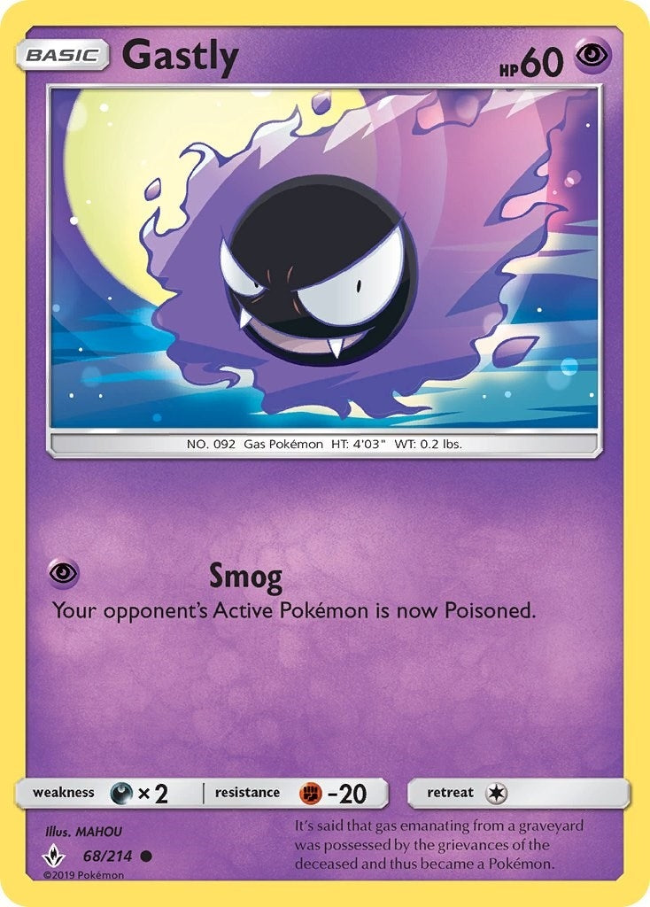 Image for Gastly (68) (SM - Unbroken Bonds) (68/214) - Pokemon
