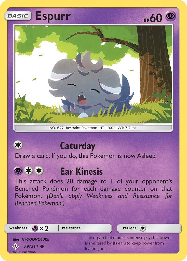 Image for Espurr (SM - Unbroken Bonds) (79/214) - Pokemon