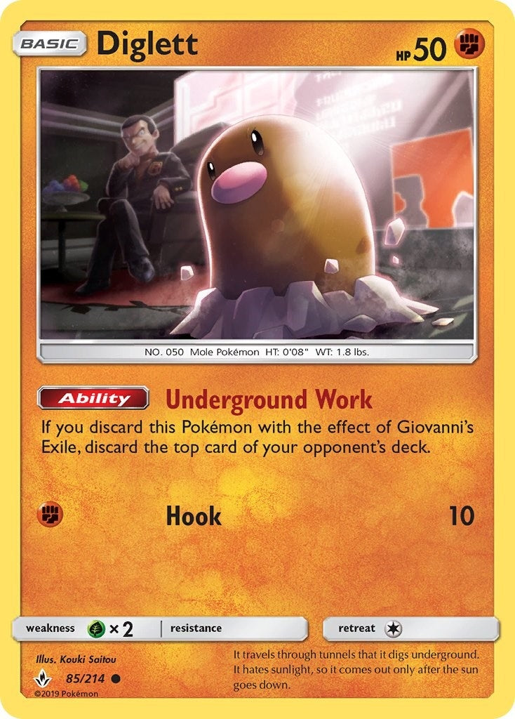 Image for Diglett (SM - Unbroken Bonds) (85/214) - Pokemon
