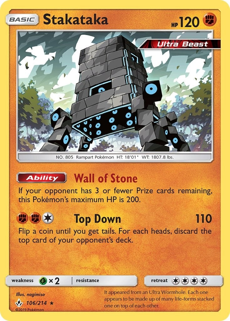 Image for Stakataka (SM - Unbroken Bonds) (106/214) - Pokemon