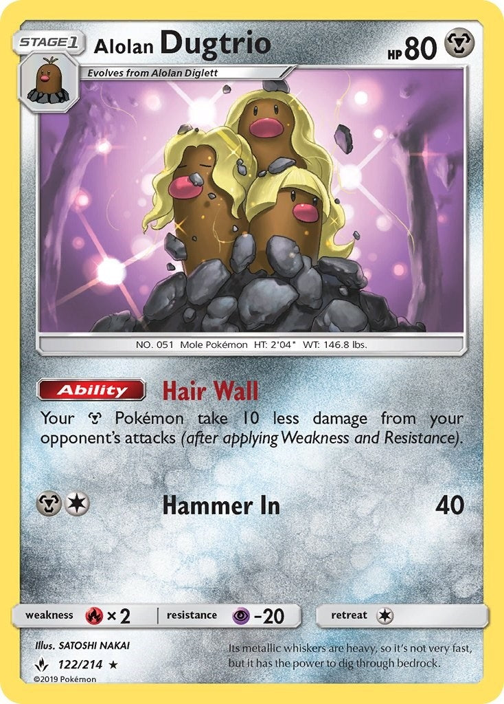 Image for Alolan Dugtrio (SM - Unbroken Bonds) (122/214) - Pokemon
