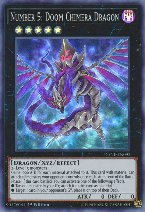 Image for Number 5: Doom Chimera Dragon (Dark Neostorm) (DANE-EN092) - YuGiOh